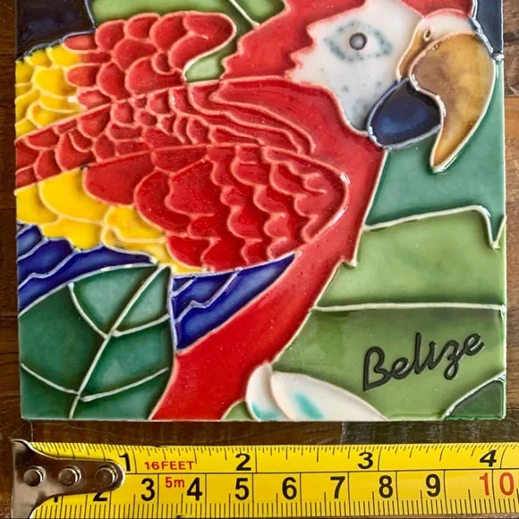 Handmade Parrot Ceramic Tile / Wall Art - Picture 3 of 8